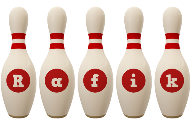 Rafik bowling-pin logo