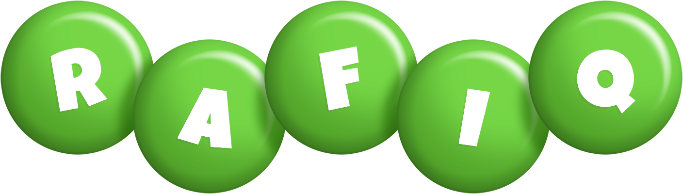 Rafiq candy-green logo