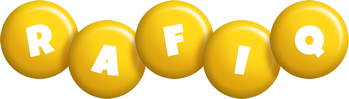Rafiq candy-yellow logo