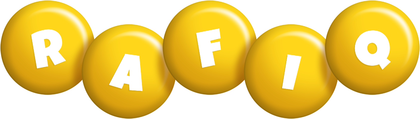 Rafiq candy-yellow logo