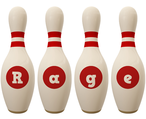 Rage bowling-pin logo