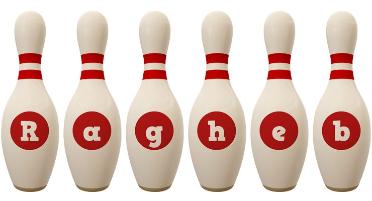 Ragheb bowling-pin logo