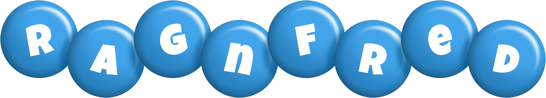 Ragnfred candy-blue logo