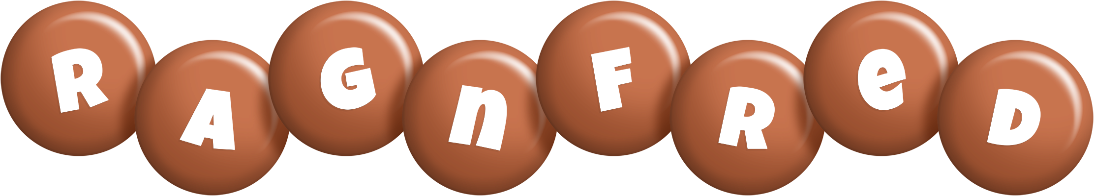 Ragnfred candy-brown logo