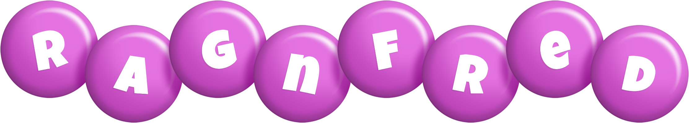 Ragnfred candy-purple logo