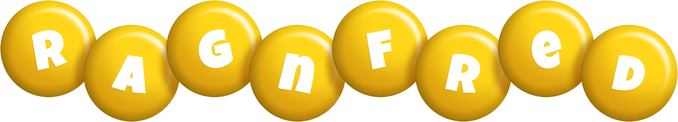 Ragnfred candy-yellow logo