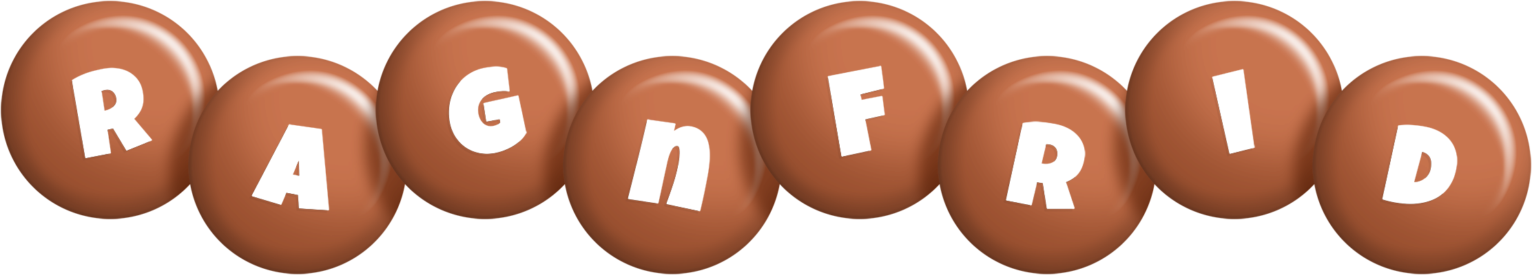 Ragnfrid candy-brown logo