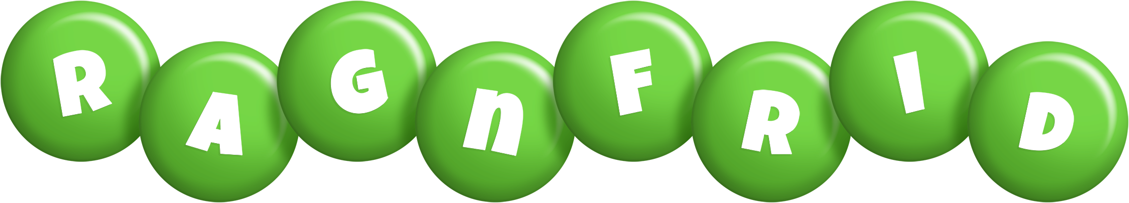 Ragnfrid candy-green logo