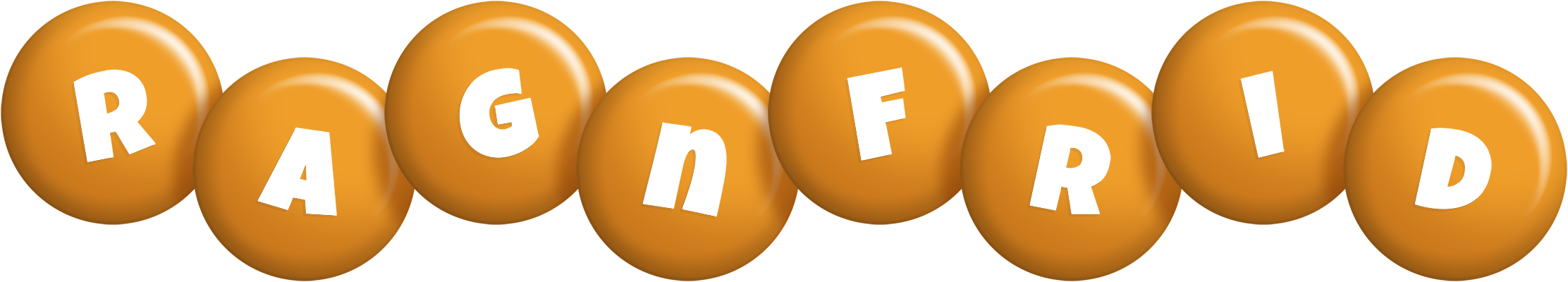 Ragnfrid candy-orange logo