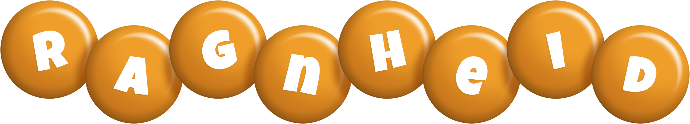 Ragnheid candy-orange logo