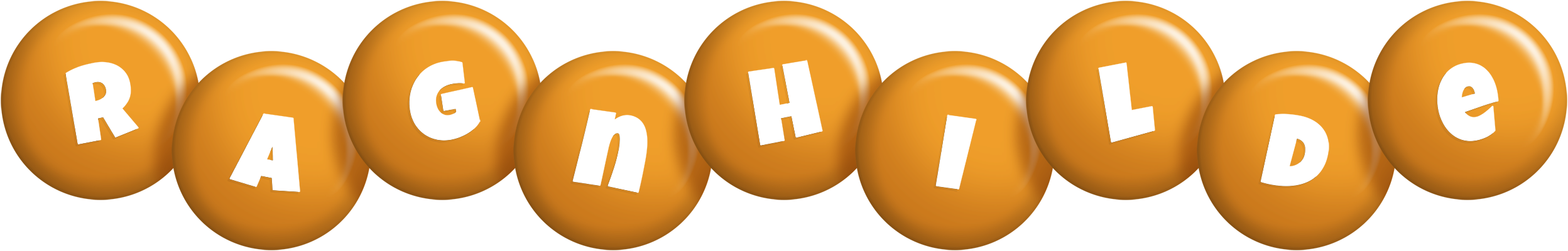 Ragnhilde candy-orange logo