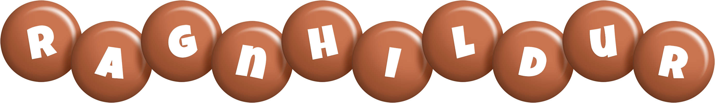 Ragnhildur candy-brown logo