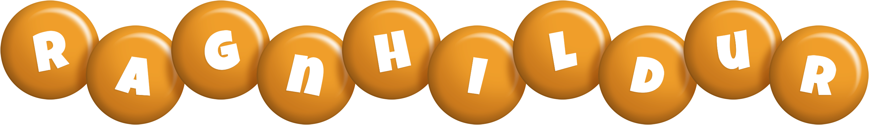 Ragnhildur candy-orange logo
