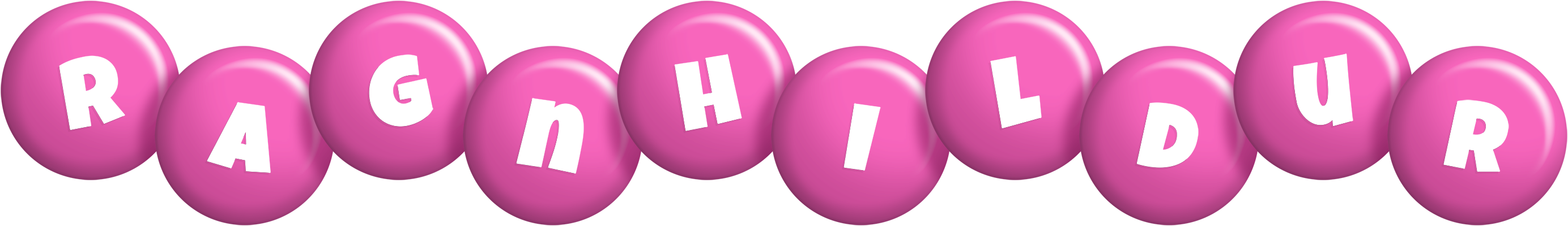Ragnhildur candy-pink logo