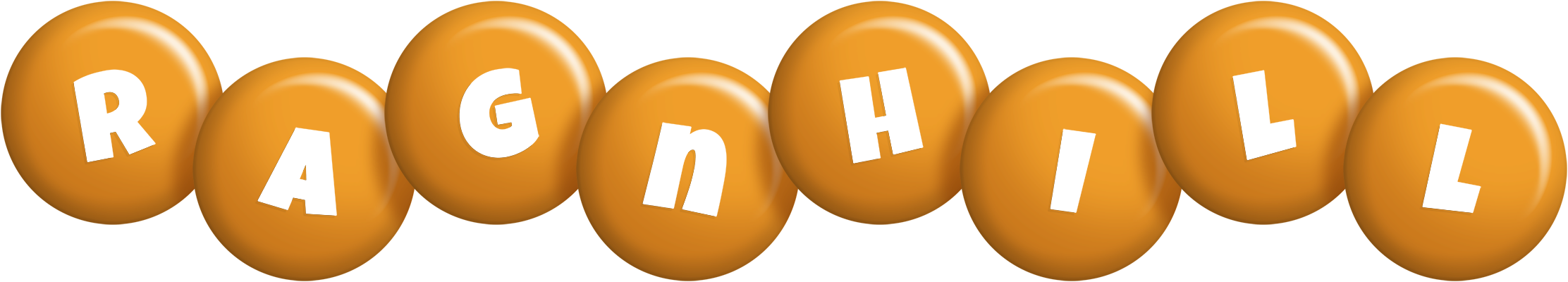 Ragnhill candy-orange logo