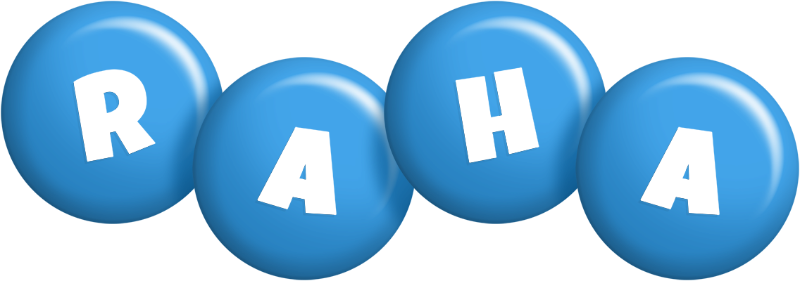 Raha candy-blue logo