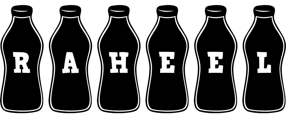 Raheel bottle logo