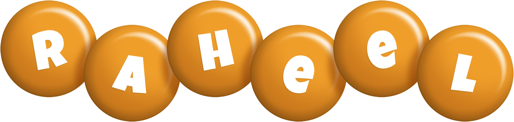Raheel candy-orange logo