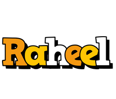 Raheel cartoon logo