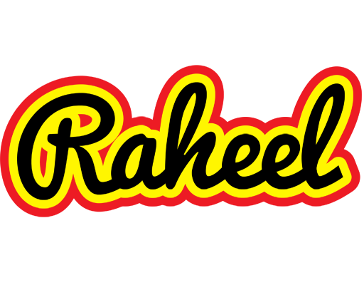 Raheel flaming logo