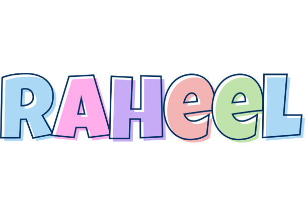 Raheel pastel logo