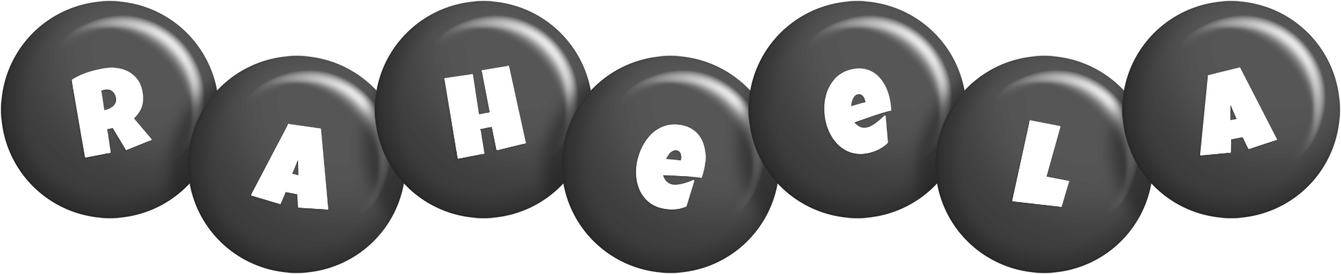 Raheela candy-black logo