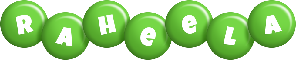 Raheela candy-green logo