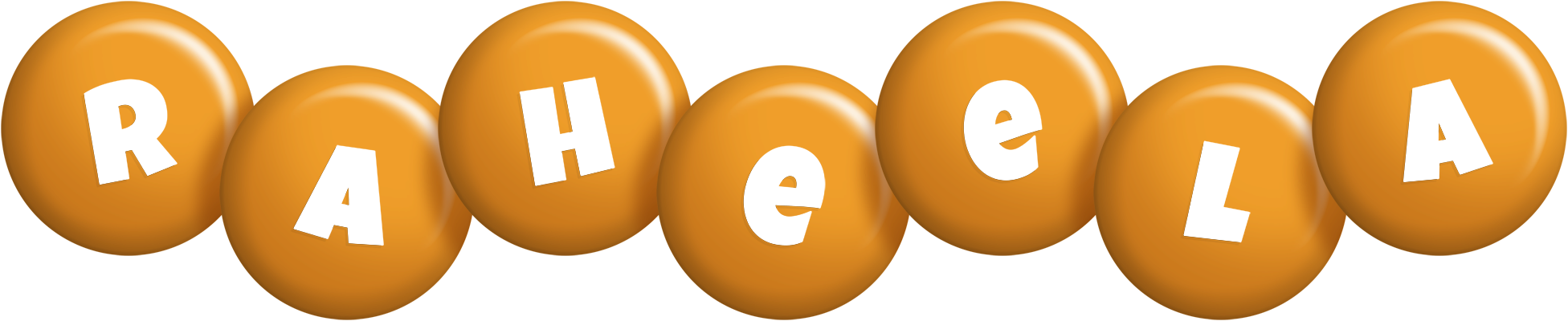 Raheela candy-orange logo