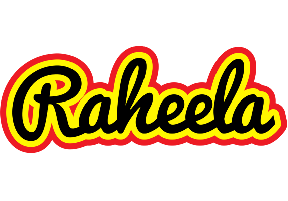 Raheela flaming logo
