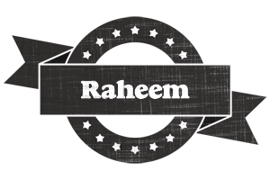 Raheem grunge logo