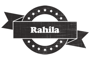 Rahila grunge logo