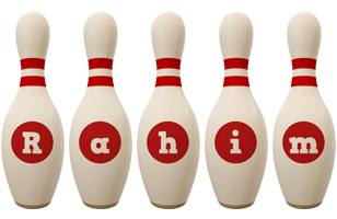 Rahim bowling-pin logo