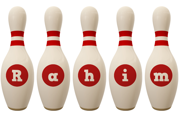 Rahim bowling-pin logo