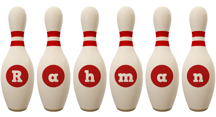 Rahman bowling-pin logo