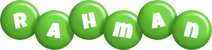 Rahman candy-green logo
