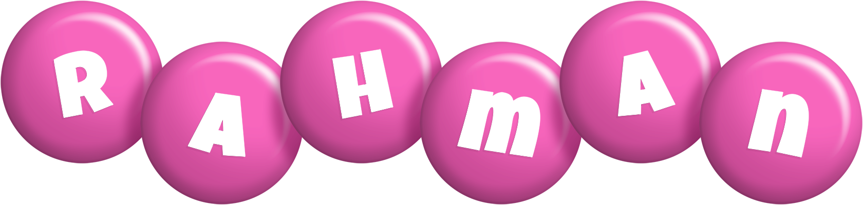 Rahman candy-pink logo