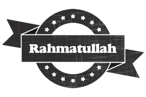 Rahmatullah grunge logo