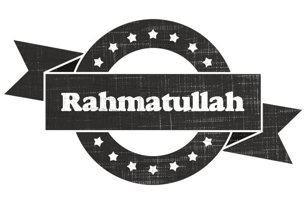 Rahmatullah grunge logo