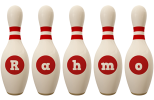 Rahmo bowling-pin logo