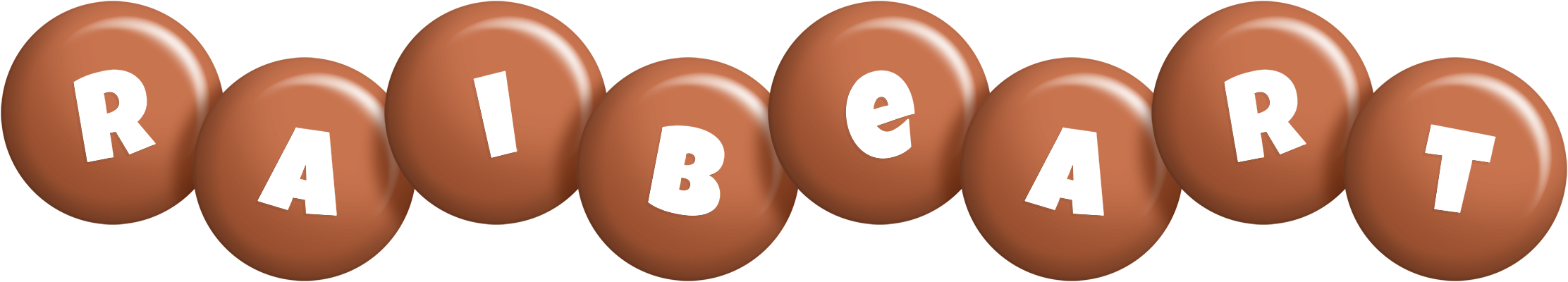 Raibeart candy-brown logo