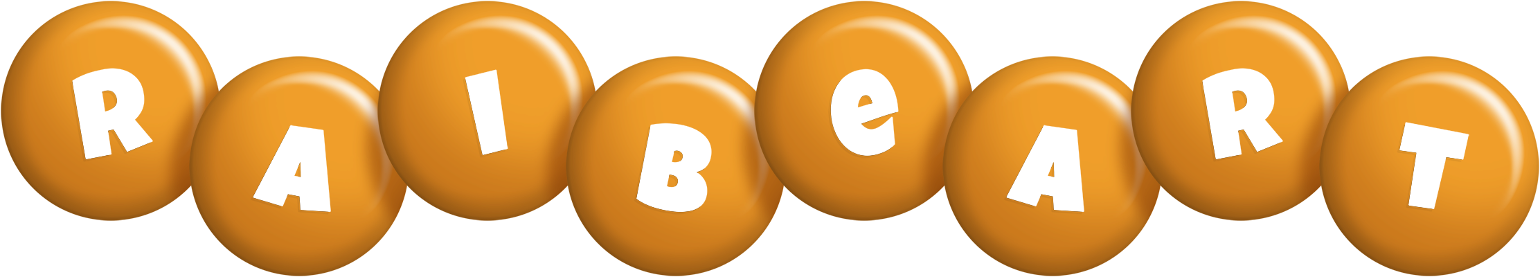 Raibeart candy-orange logo