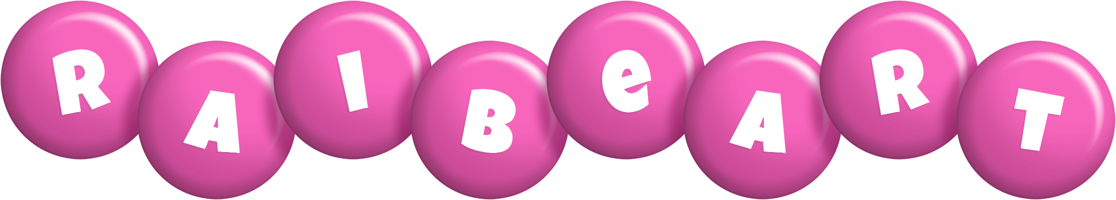 Raibeart candy-pink logo