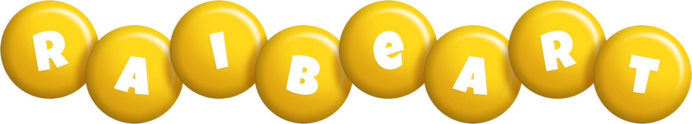 Raibeart candy-yellow logo