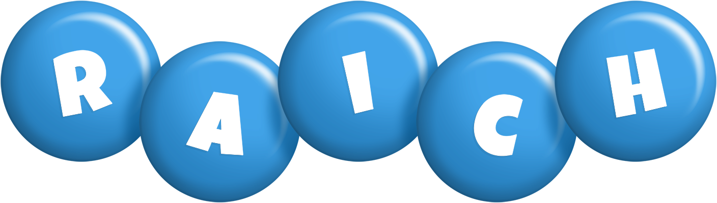 Raich candy-blue logo