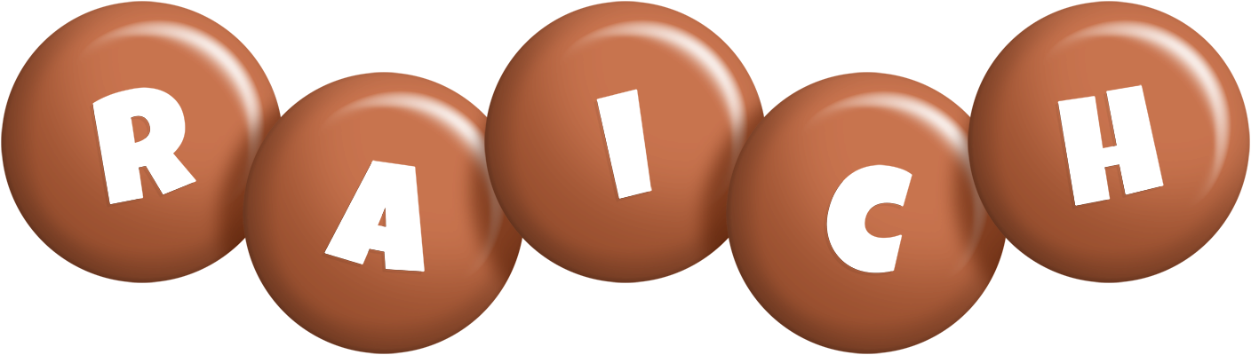 Raich candy-brown logo