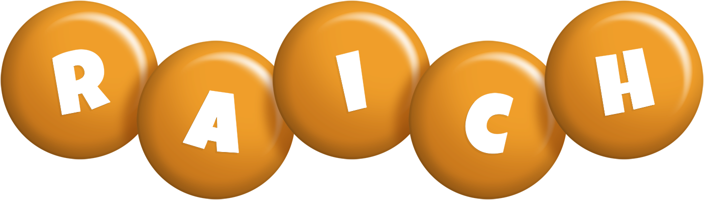 Raich candy-orange logo