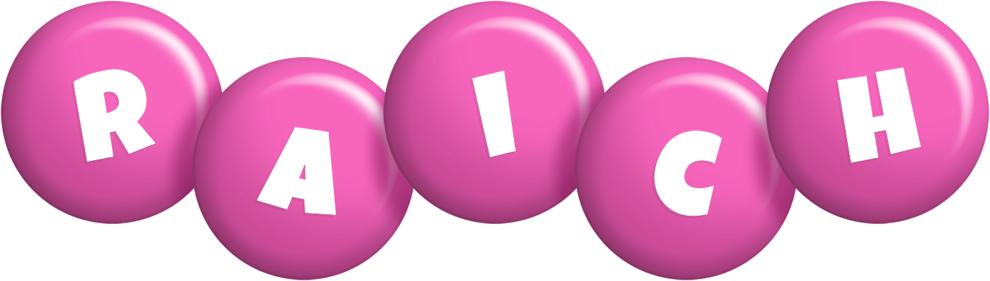Raich candy-pink logo