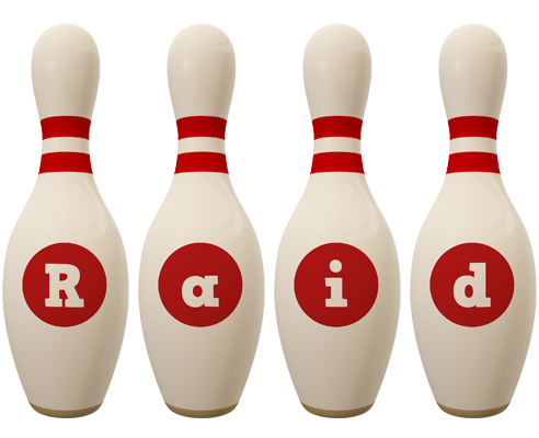 Raid bowling-pin logo