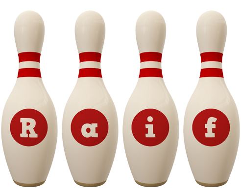 Raif bowling-pin logo