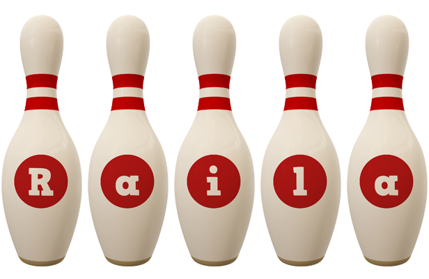 Raila bowling-pin logo